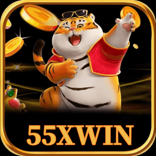 Imagem promocional da 55XWIN mostrando a plataforma e suas vantagens